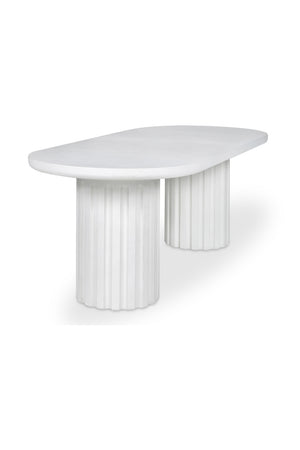   Modern European furniture - White Oval Outdoor Dining Table - www.oroa.com | Oroa.com