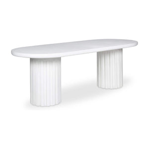   Modern European furniture - White Oval Outdoor Dining Table - www.oroa.com | Oroa.com