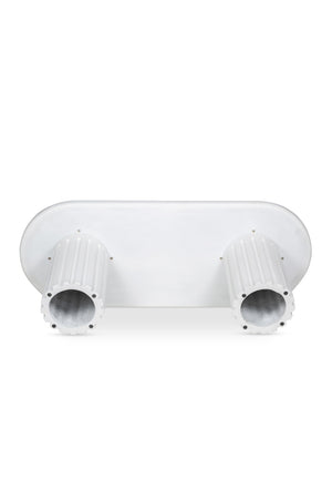   Modern European furniture - White Oval Outdoor Dining Table - www.oroa.com | Oroa.com