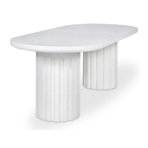   Modern European furniture - White Oval Outdoor Dining Table - www.oroa.com | Oroa.com