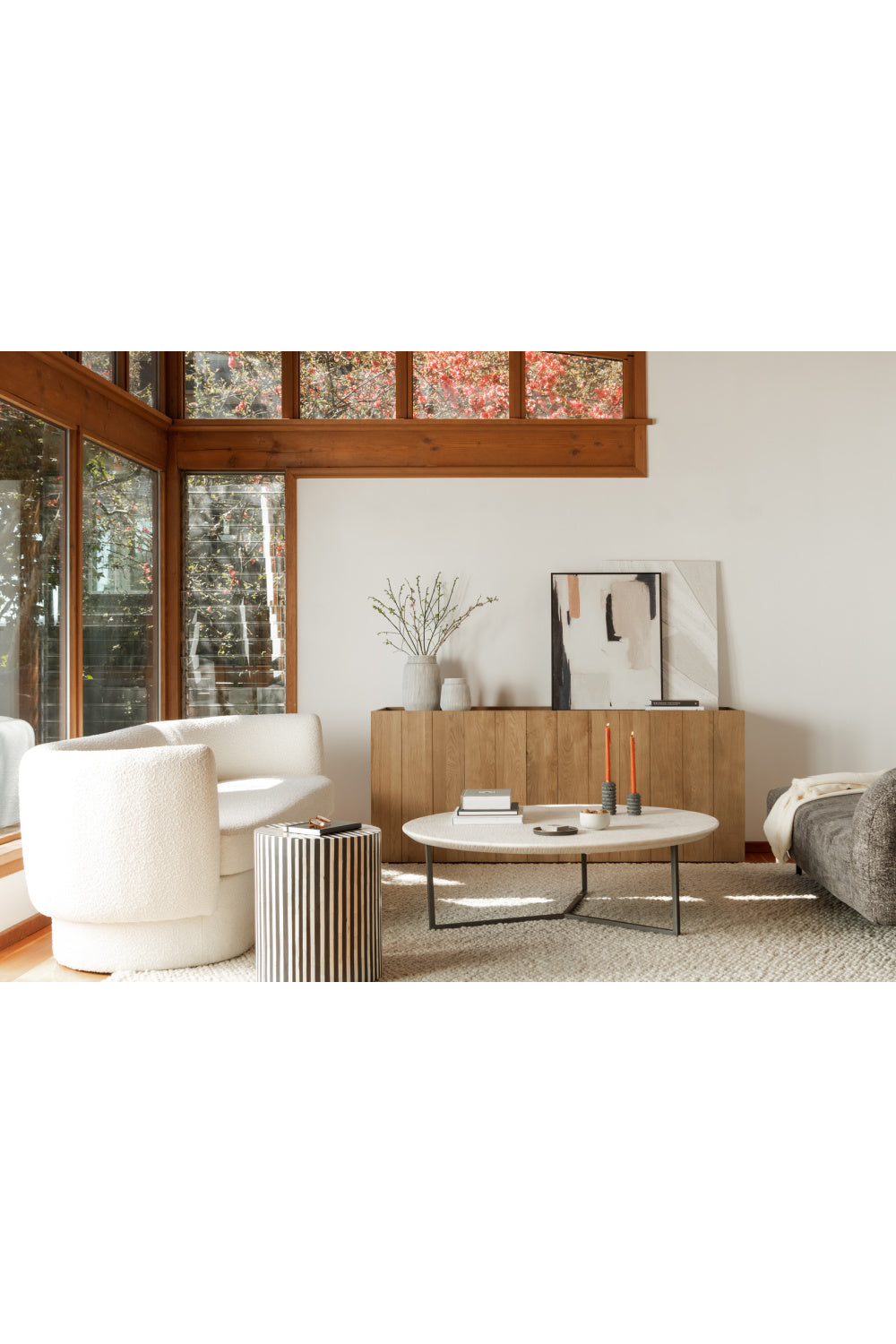 Modern European furniture - White Modern Curved Sofa - www.oroa.com