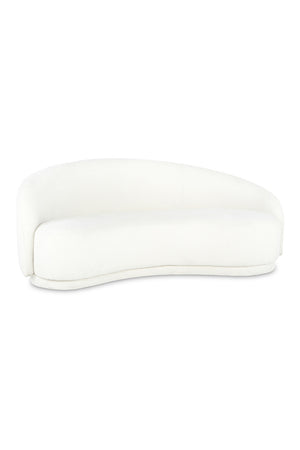 Modern European furniture - Curved Cream Boucle Sofa - www.oroa.com
