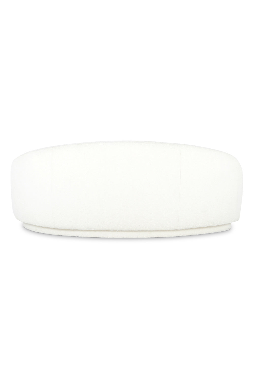 Modern European furniture - Curved Cream Boucle Sofa - www.oroa.com