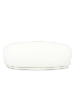 Modern European furniture - Curved Cream Boucle Sofa - www.oroa.com