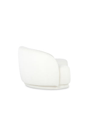 Modern European furniture - Curved Cream Boucle Sofa - www.oroa.com