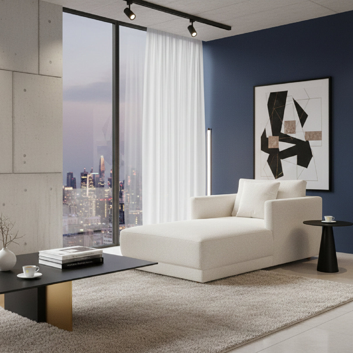 Modern European furniture - Boucle Blend Chaise Lounge - www.oroa.com