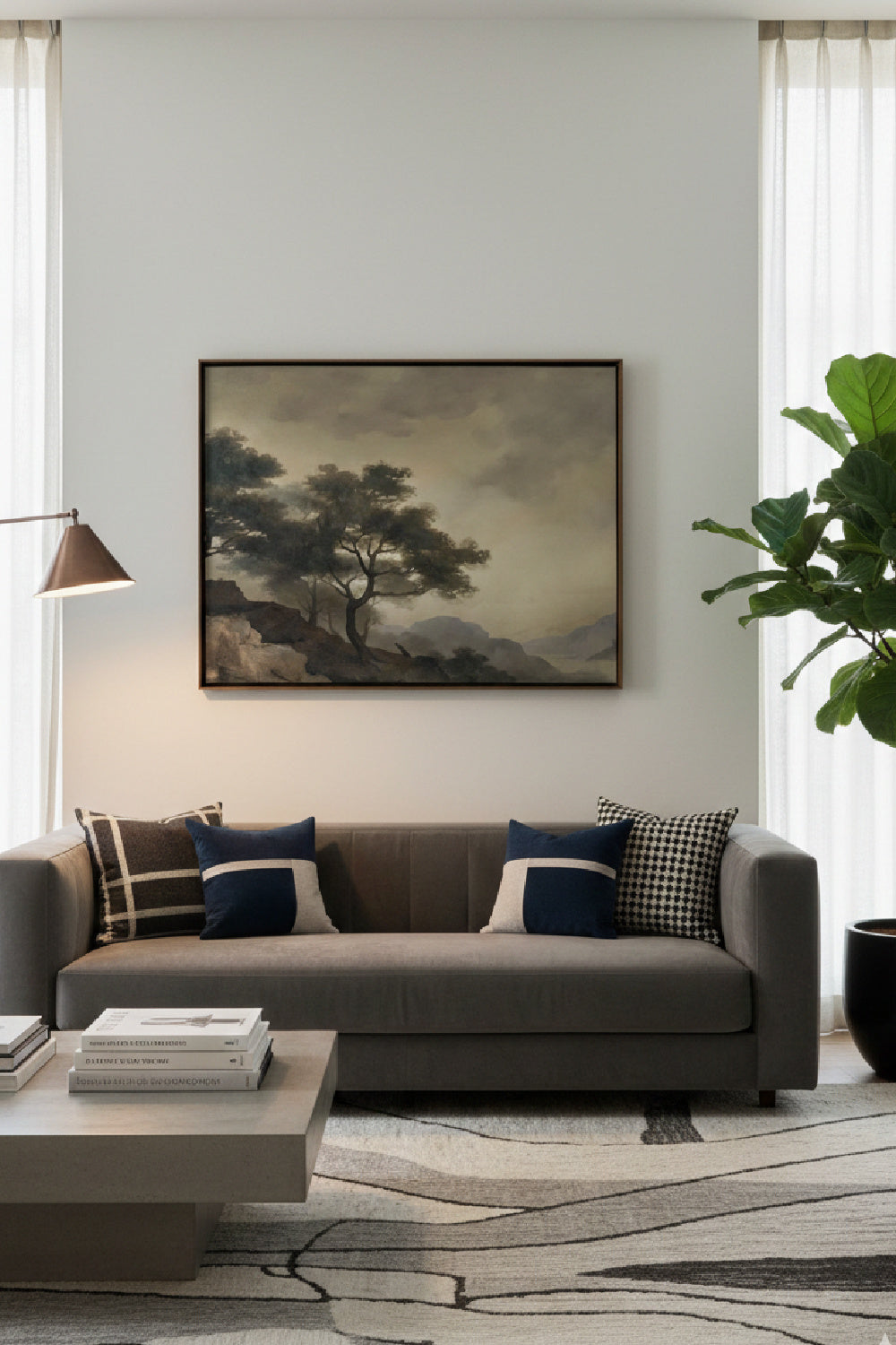 Modern European furniture - Gallery-Style Abstract Painting - www.oroa.com