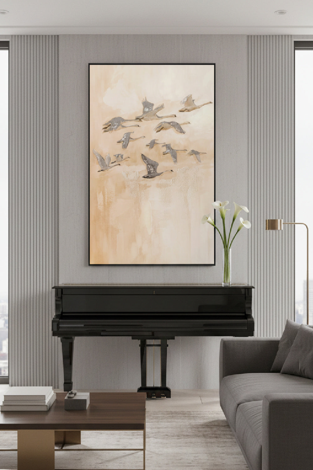 Modern European furniture - Flying Geese Framed Painting - www.oroa.com
