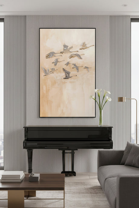 Modern European furniture - Flying Geese Framed Painting - www.oroa.com