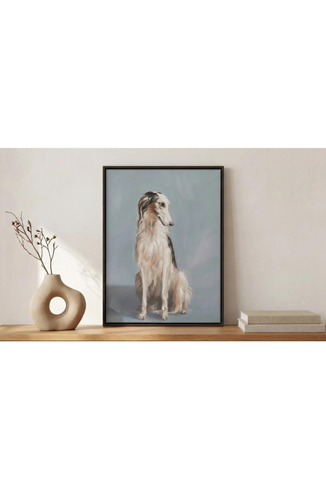 Daydreaming Dog Painting | Novi Living Blue | Oroa.com