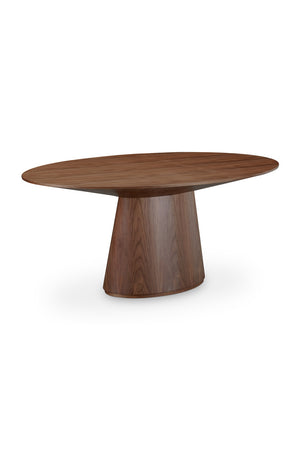 Modern European furniture - Walnut Veneer Oval Dining Table - www.oroa.com