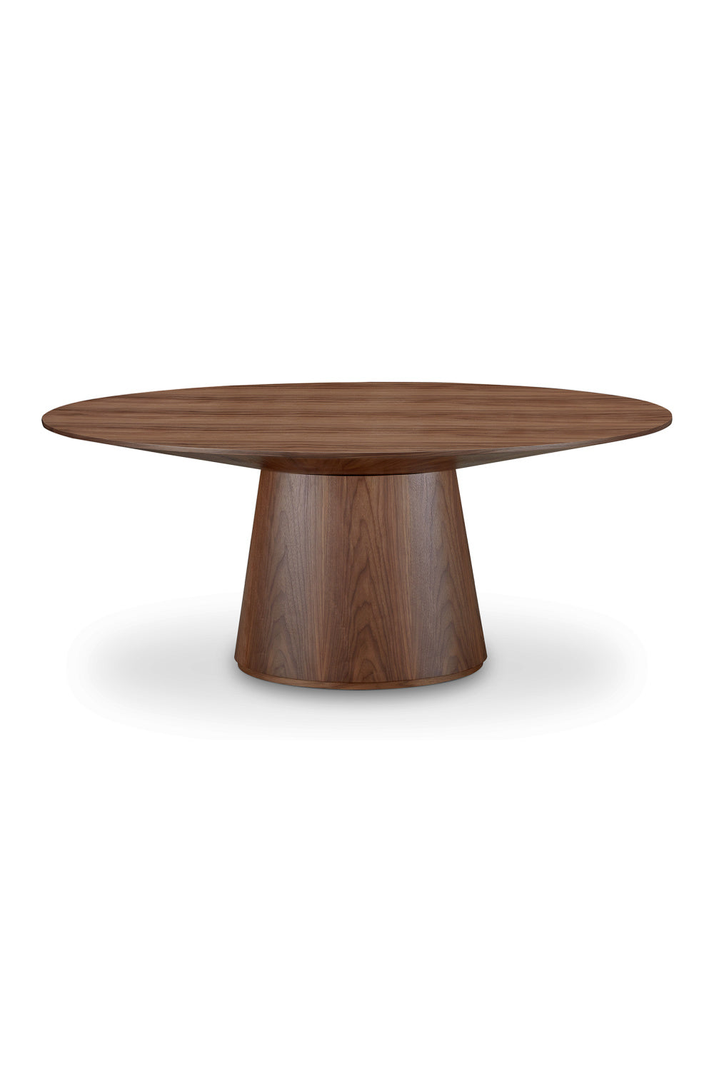 Modern European furniture - Walnut Veneer Oval Dining Table - www.oroa.com