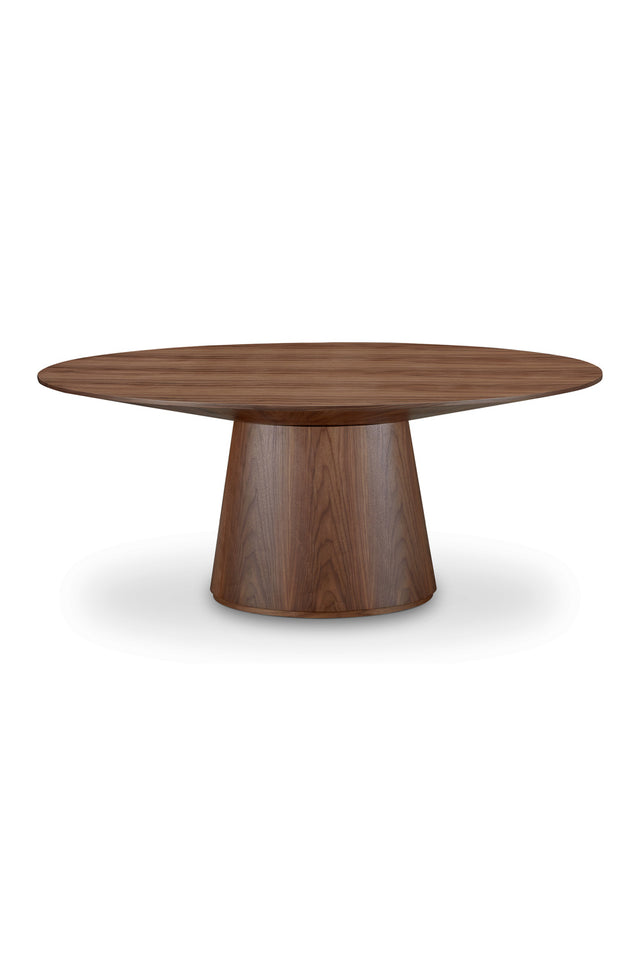 Modern European furniture - Walnut Veneer Oval Dining Table - www.oroa.com