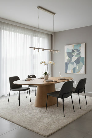 Modern European furniture - Oval Natural Oak Dining Table - www.oroa.com