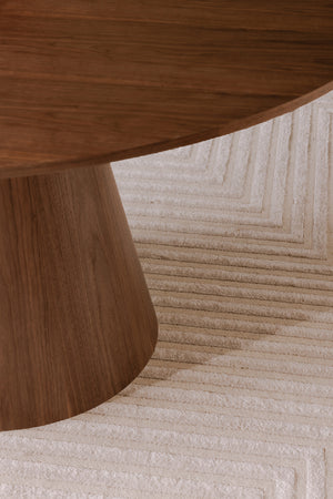 Round Oak Veneer Dining Table | Novi Living Otago | Oroa.com