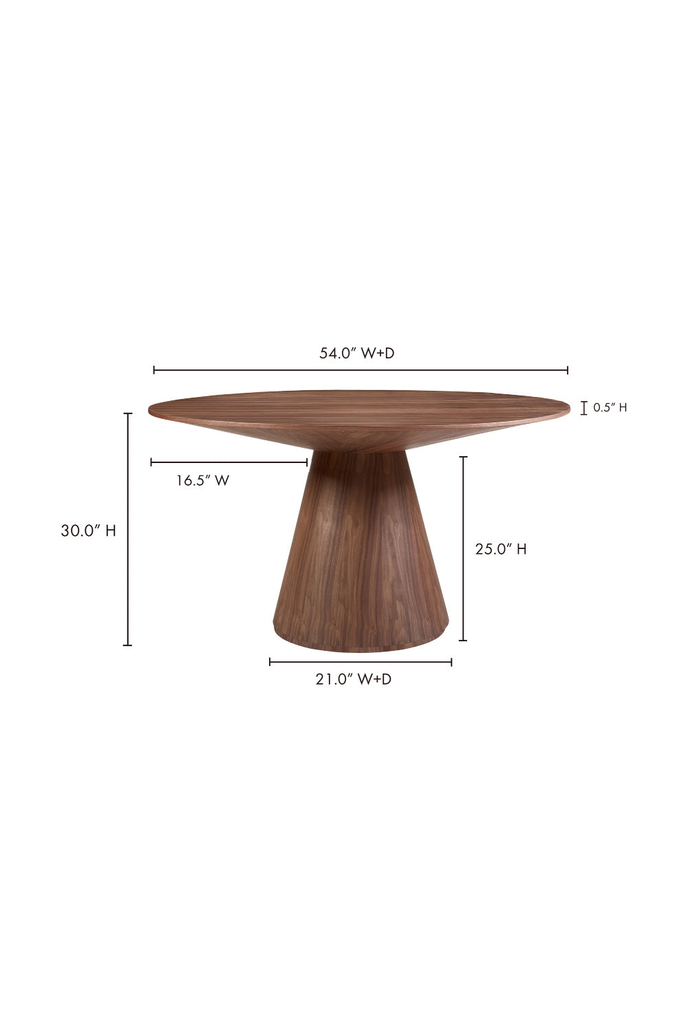 Round Oak Veneer Dining Table | Novi Living Otago | Oroa.com