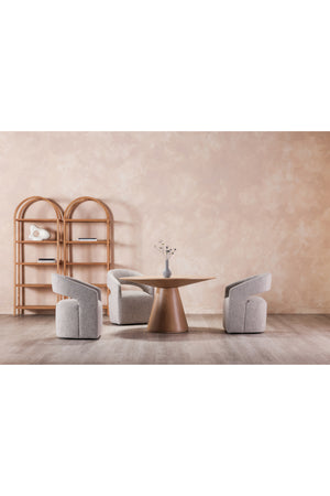 Round Oak Veneer Dining Table | Novi Living Otago | Oroa.com