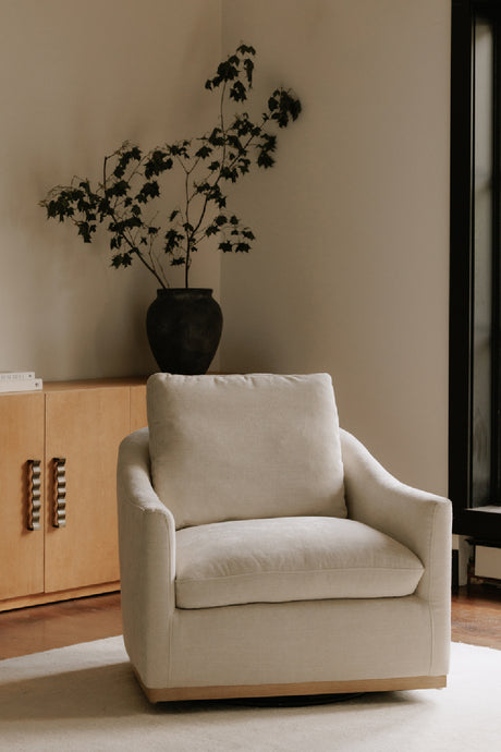 Modern European furniture - Barrel Back Swivel Lounge Chair - www.oroa.com