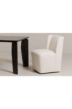   Modern European furniture - Upholstered Rolling Dining Chair - www.oroa.com | Oroa.com