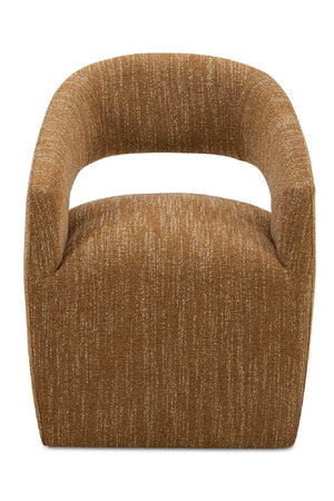   Modern European furniture - Brown Open-Back Rolling Dining Chair - www.oroa.com | Oroa.com