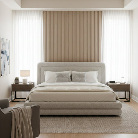 White Tufted Bed | Novi Living Tory