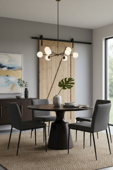 Modern European furniture - Brown Sheesham Round Dining Table - www.oroa.com