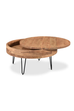 Modern European furniture - Acacia Wood Coffee Table - www.oroa.com