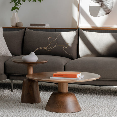 Modern European furniture - Wooden Round Coffee Table - www.oroa.com