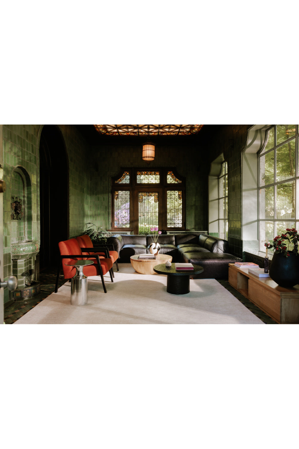 Modern European furniture - Round Acacia Storage Coffee Table - www.oroa.com