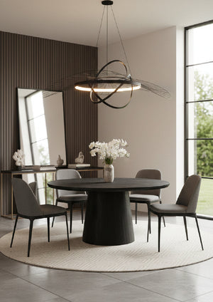 Modern European furniture - Black Mango Wood Dining Table - www.oroa.com