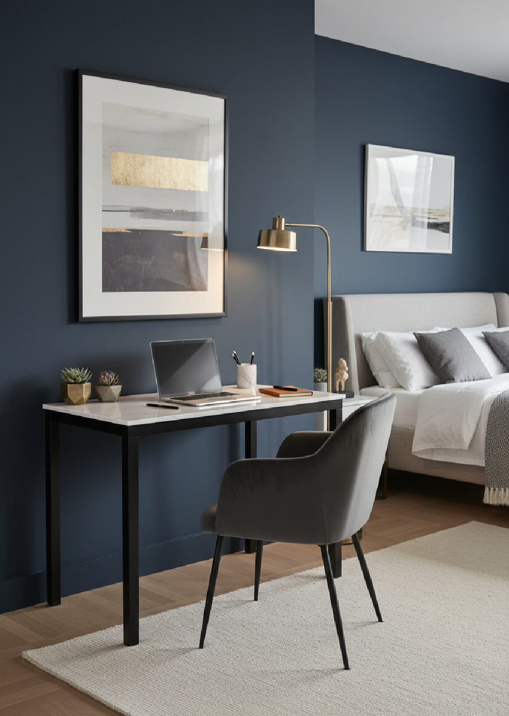 Modern European furniture - White Marble Mini Desk - www.oroa.com