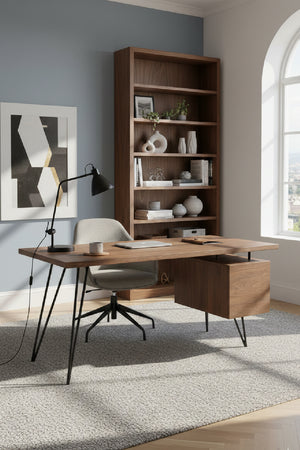 Modern European furniture - Solid Acacia 1-Drawer Desk - www.oroa.com