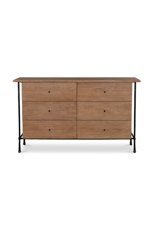 Wire-Brushed Acacia 6-Drawer Dresser | Novi Living Rene | Oroa.com