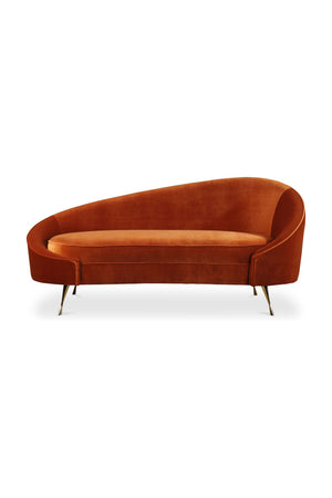 Modern European furniture - Orange Asymmetrical Chaise - www.oroa.com