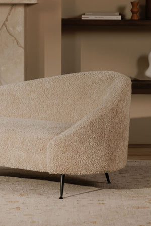 Modern European furniture - Brown Shearling Chaise Lounge - www.oroa.com