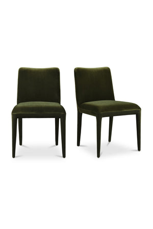 Modern European furniture - Green Velvet Dining Chairs (2) - www.oroa.com