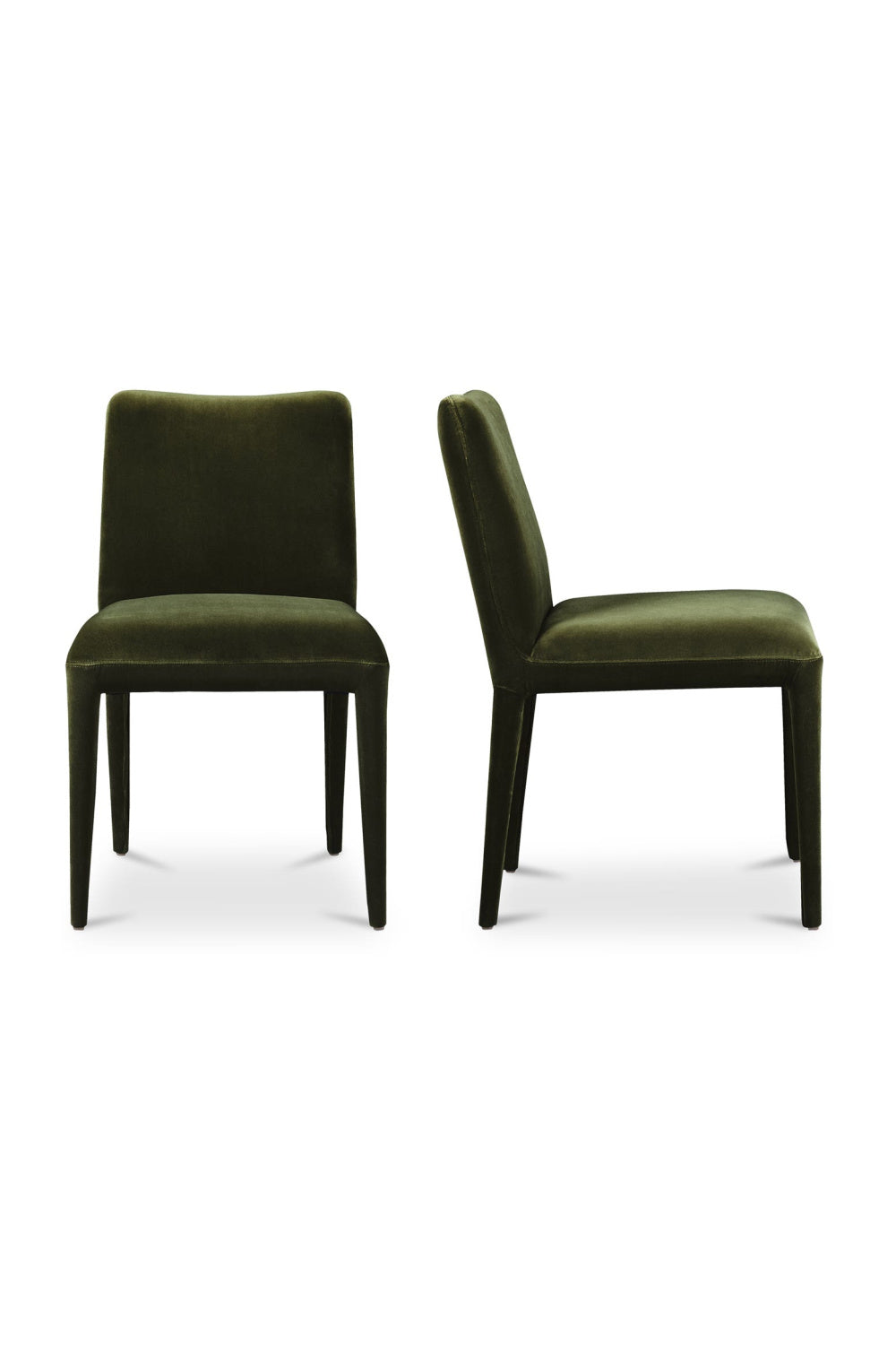 Modern European furniture - Green Velvet Dining Chairs (2) - www.oroa.com