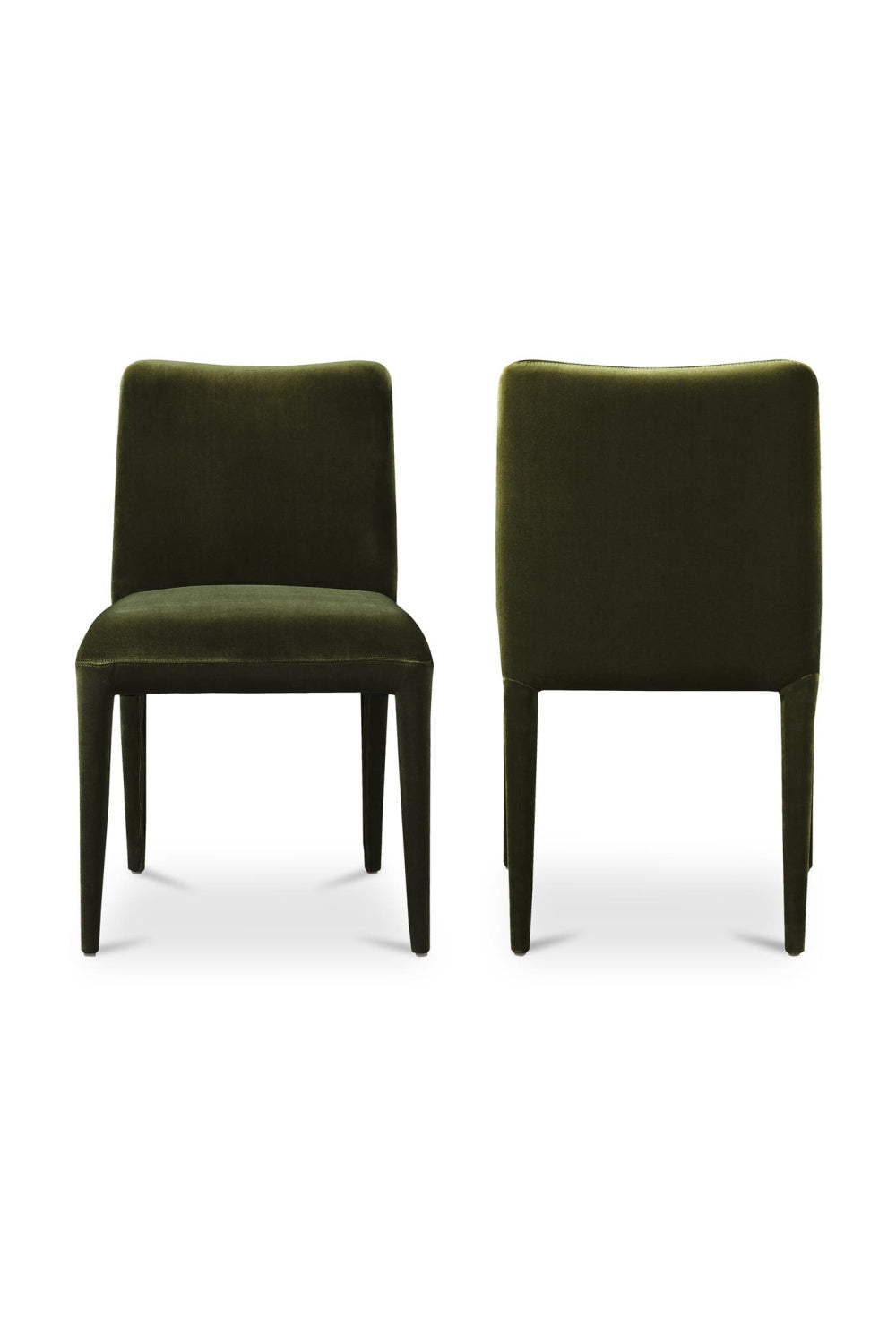 Modern European furniture - Green Velvet Dining Chairs (2) - www.oroa.com