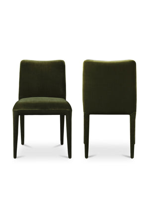 Modern European furniture - Green Velvet Dining Chairs (2) - www.oroa.com