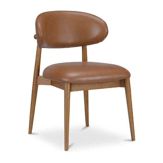 Modern European furniture - Brown Leather Dining Chair - www.oroa.com