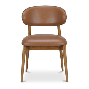 Modern European furniture - Brown Leather Dining Chair - www.oroa.com