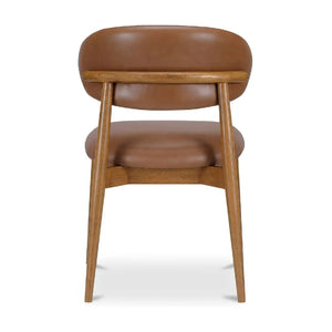 Modern European furniture - Brown Leather Dining Chair - www.oroa.com