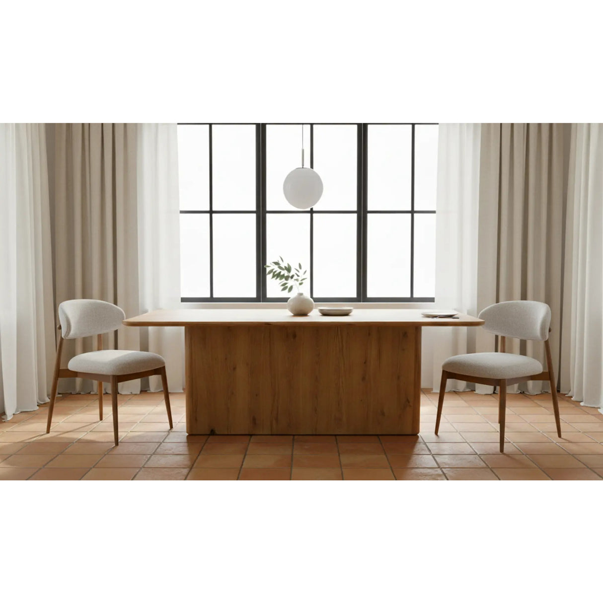 Modern European furniture - White Padded Dining Chair - www.oroa.com