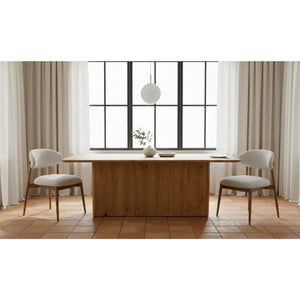Modern European furniture - White Padded Dining Chair - www.oroa.com