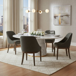 Modern European furniture - Oak Framed Upholstered Dining Chair - www.oroa.com