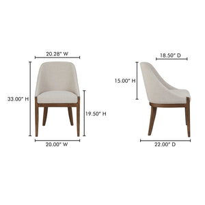 Modern European furniture - Oak Framed Upholstered Dining Chair - www.oroa.com