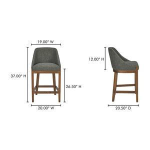 Modern European furniture - Green Curved Counter Stool - www.oroa.com