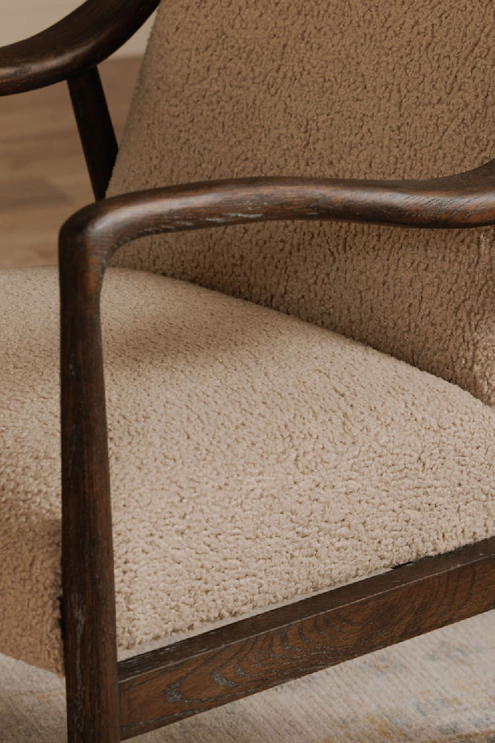 Modern European furniture - Beige Shearling Accent Chair - www.oroa.com