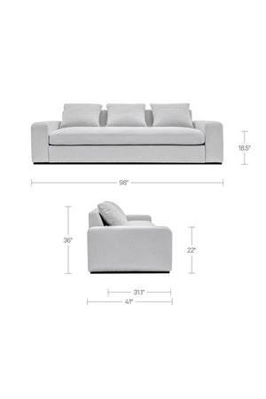   Modern European furniture - Gray Modern Minimalist Sofa - www.oroa.com | Oroa.com