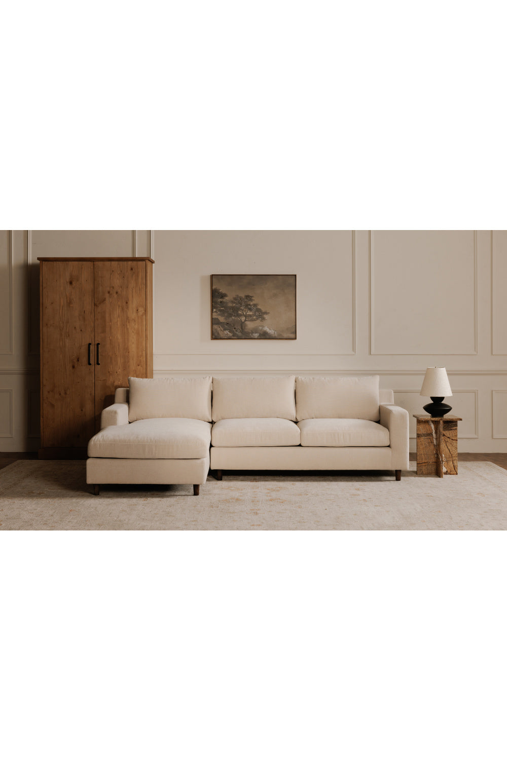 Modern European furniture - Chenille Sectional Sofa - www.oroa.com